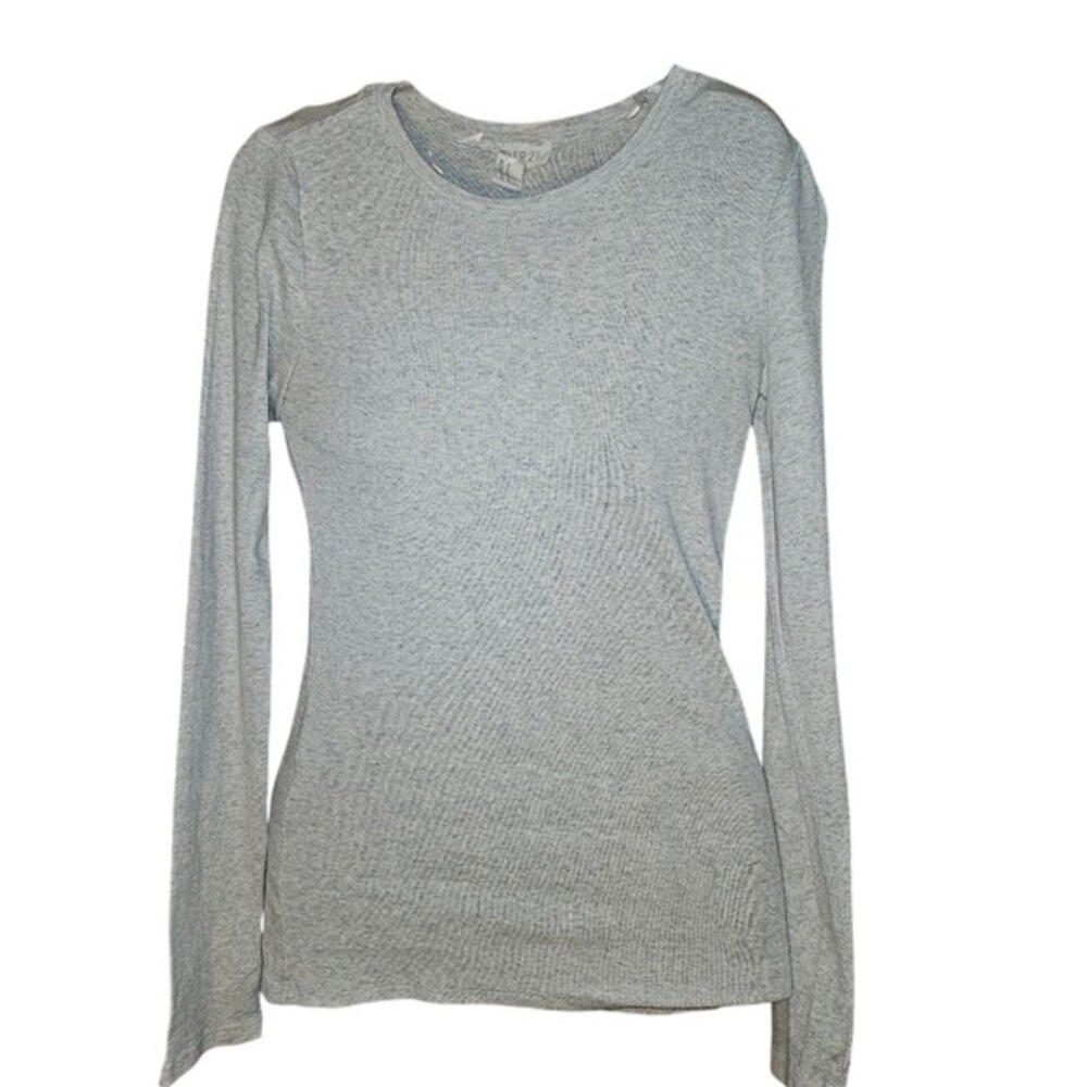 Forever 21 Heather Gray Crew TShirt Womens Small Stretch Cotton Casual Layer Tee